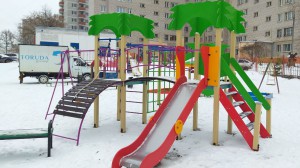 Детский игровой комплекс Джунгли Лимпопо ДИО 02111 с металлическим скатом